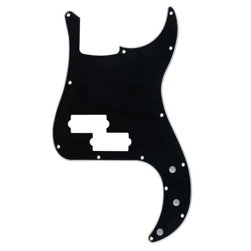 FLEOR 3Ply Black P Bass Pickguard Guitar Scratch Plate Pick Guard for 4 String American/Mexican Standard P Bass Style - Image 3